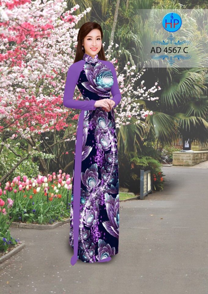 Vải áo dài hoa 3D AD 4567 - Ảnh 9