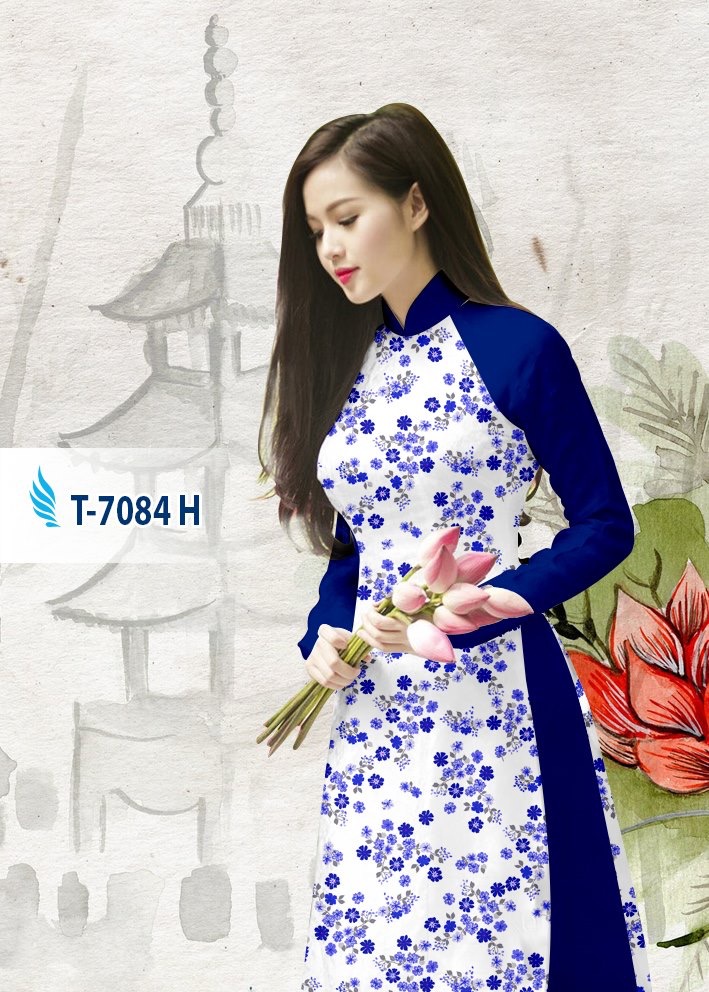 Vải áo dài hoa nhí T-7084 - Ảnh 7