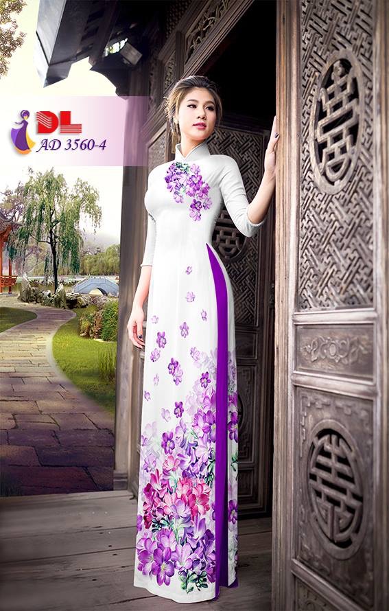 Vải áo dài hoa trên dưới DLAD-3560 - Ảnh 20