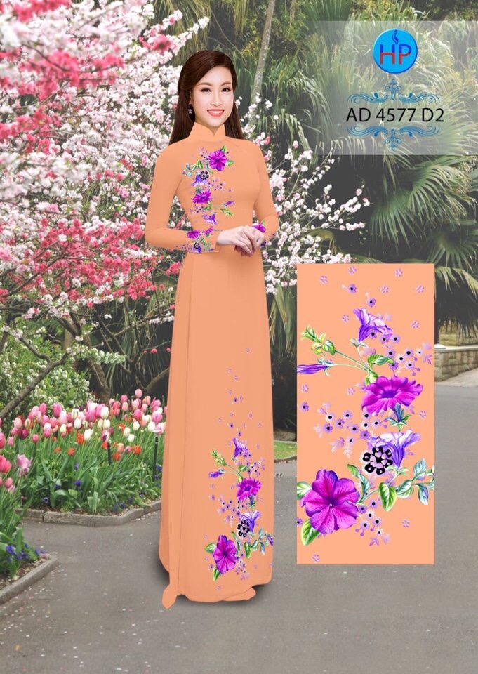 Vải áo dài hoa trên dưới AD 4577 - Ảnh 16