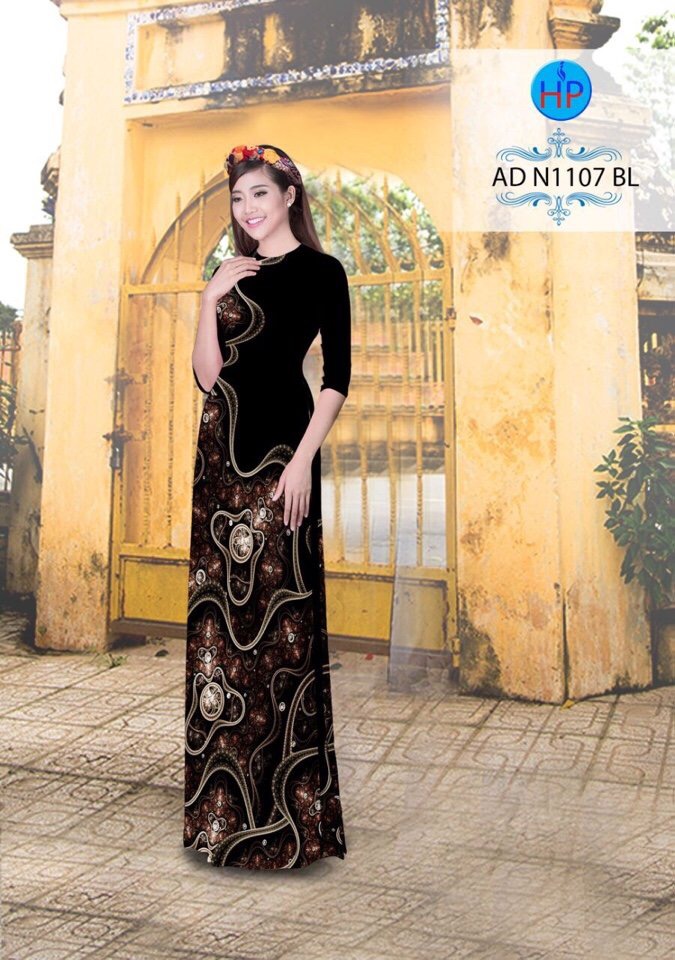Vải áo dài hoa ảo 3D AD N1107 - Ảnh 16
