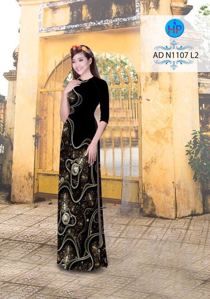 Vải áo dài hoa ảo 3D AD N1107 - Ảnh 15