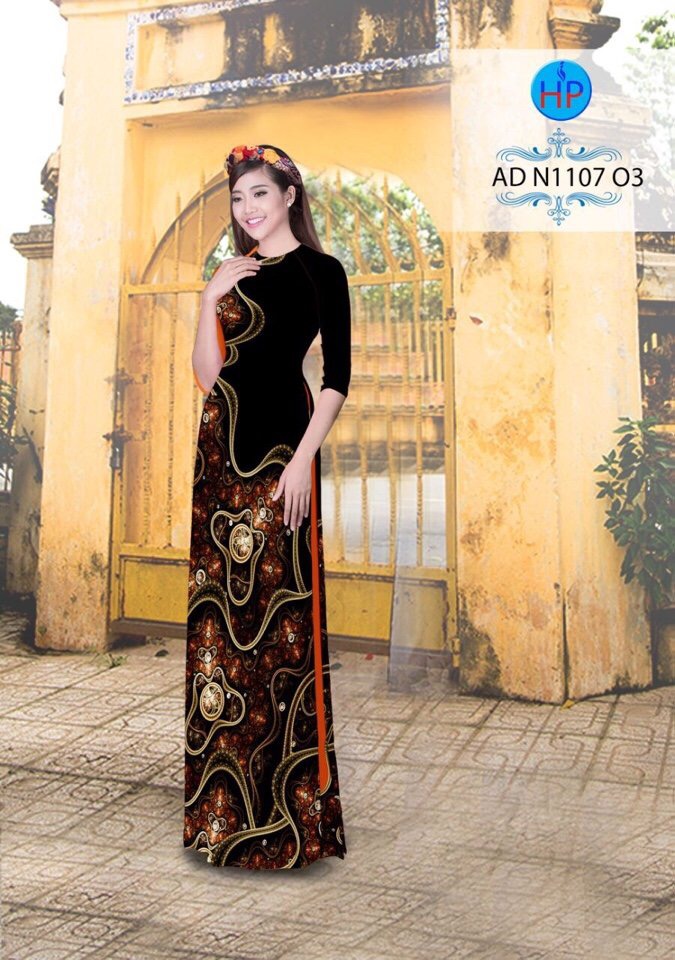 Vải áo dài hoa ảo 3D AD N1107 - Ảnh 14