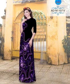Vải áo dài hoa ảo 3D AD N1107