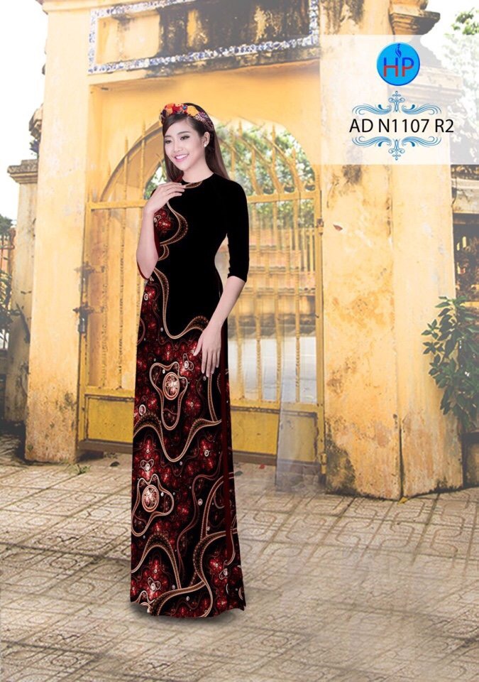 Vải áo dài hoa ảo 3D AD N1107 - Ảnh 8