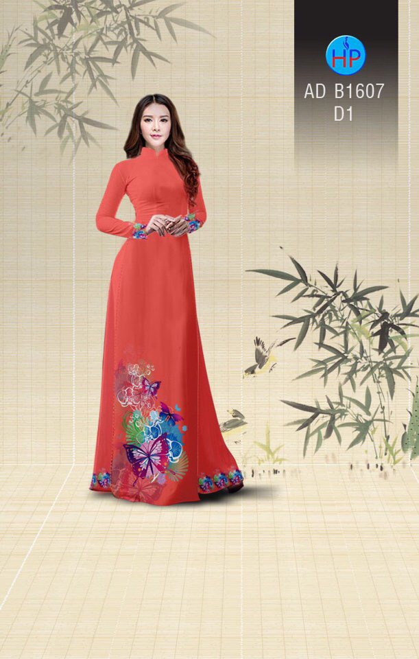 Vải áo dài hoa và bướm AD B1607 - Ảnh 19