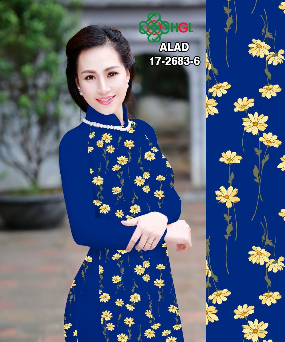 Vải áo dài hoa nhí ALAD17-2683 - Ảnh 11