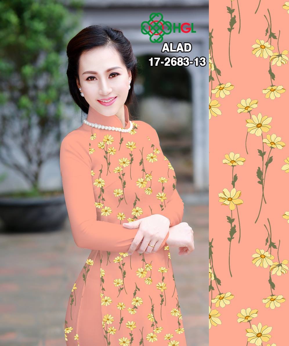 Vải áo dài hoa nhí ALAD17-2683 - Ảnh 8