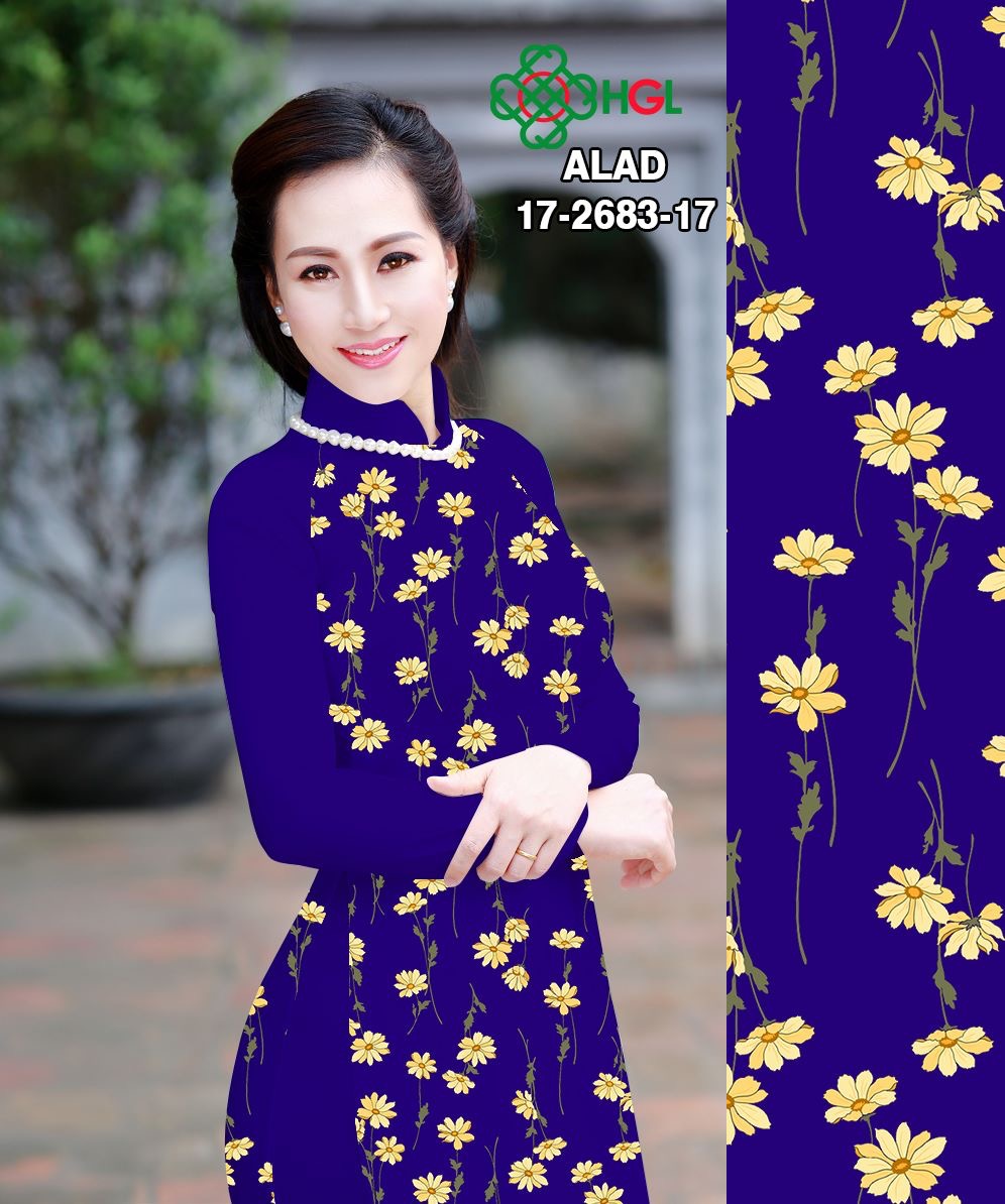 Vải áo dài hoa nhí ALAD17-2683 - Ảnh 6