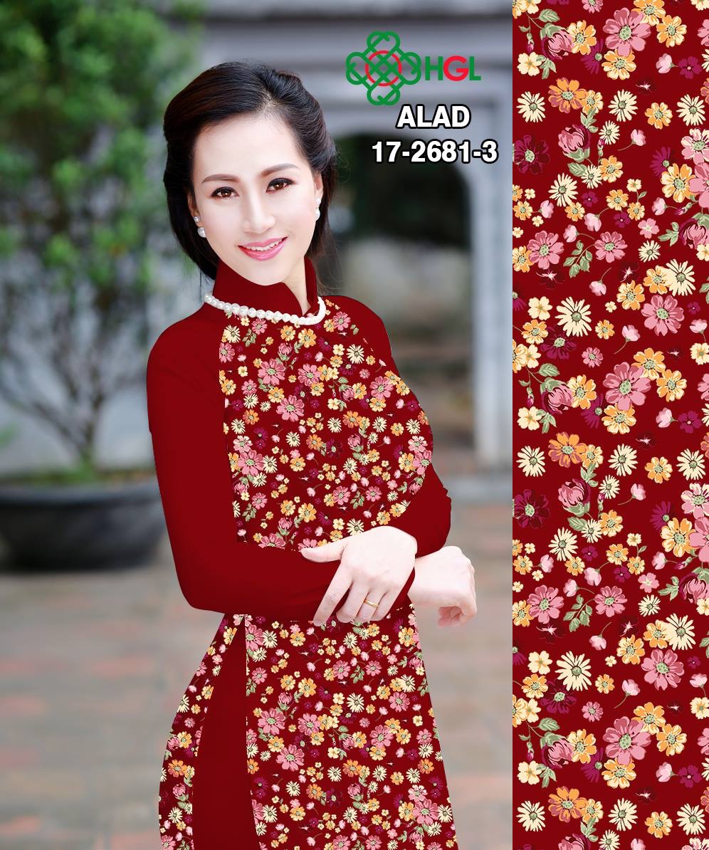 Vải áo dài hoa nhí ALAD17-2681 - Ảnh 16