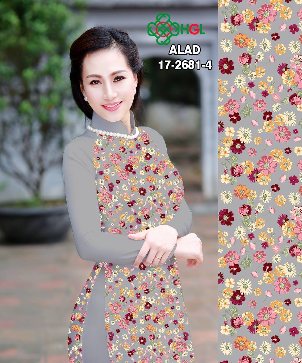 Vải áo dài hoa nhí ALAD17-2681 - Ảnh 15