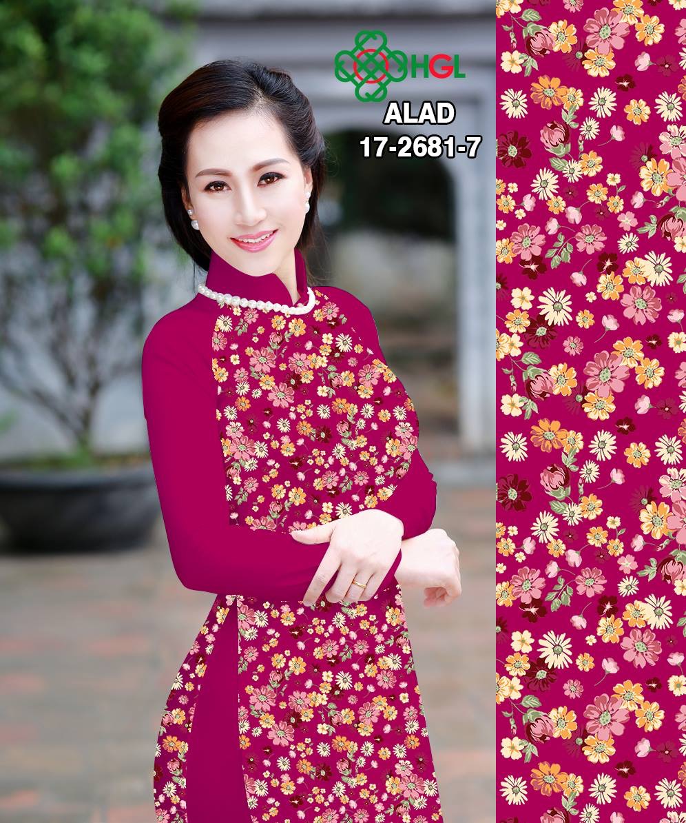 Vải áo dài hoa nhí ALAD17-2681 - Ảnh 13