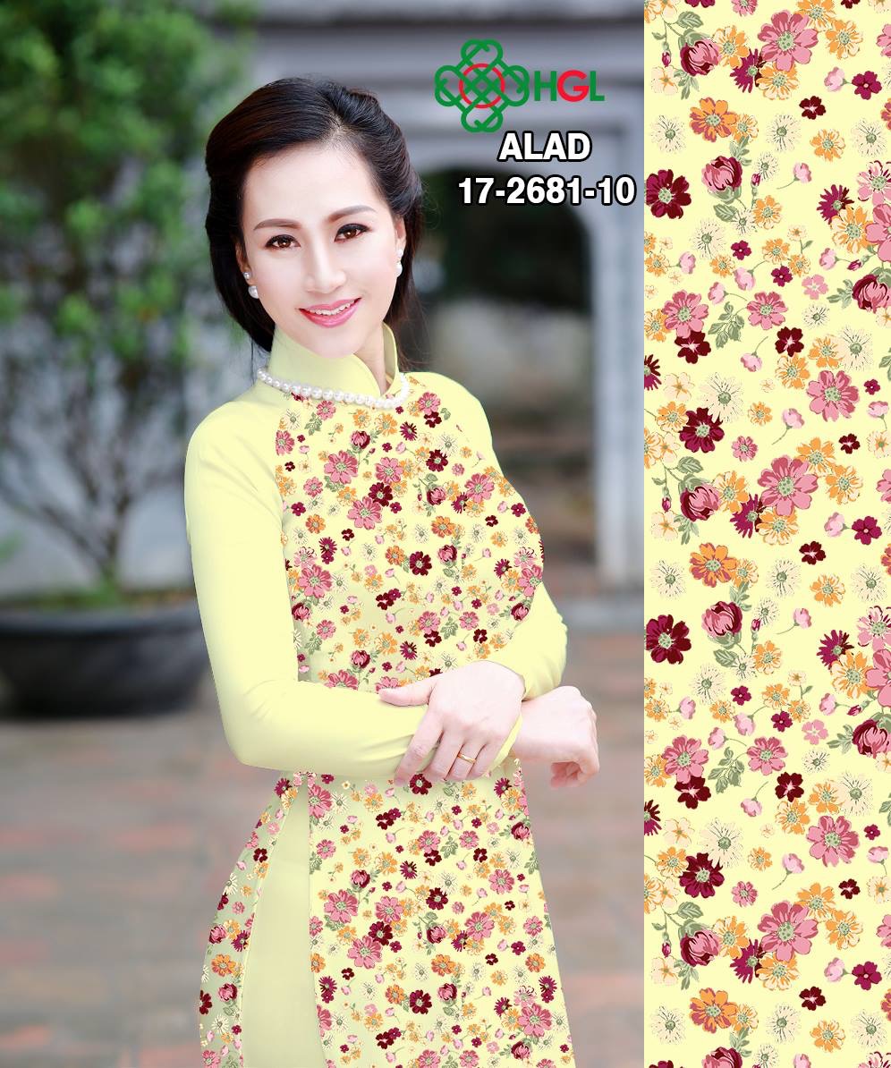 Vải áo dài hoa nhí ALAD17-2681 - Ảnh 10