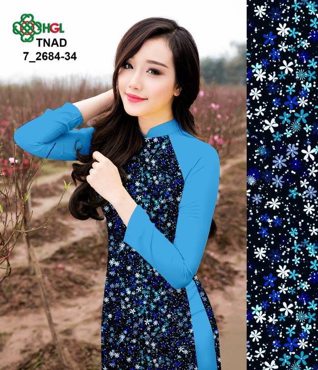 Vải áo dài hoa nhí TNAD7-2684 - Ảnh 15