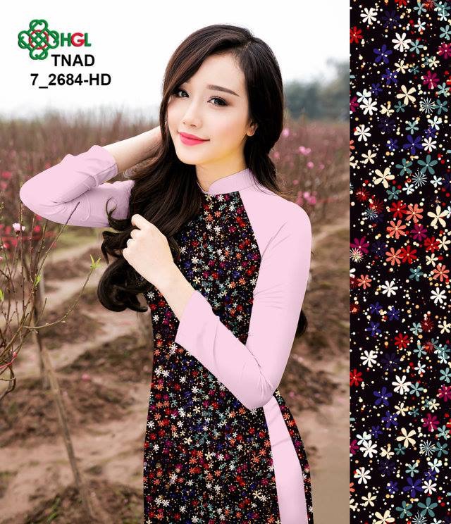 Vải áo dài hoa nhí TNAD7-2684 - Ảnh 7