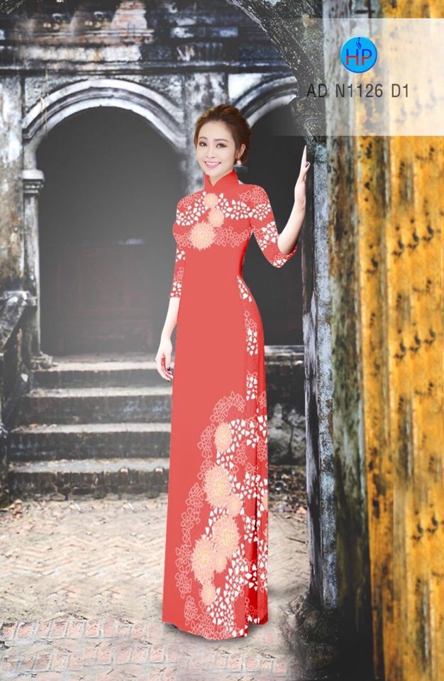 Vải áo dài hoa trên dưới AD N1126 - Ảnh 18