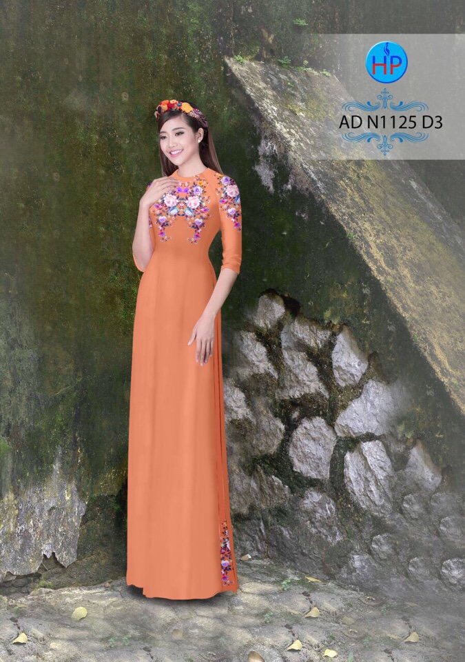 Vải áo dài hoa 3D AD N1125 - Ảnh 15