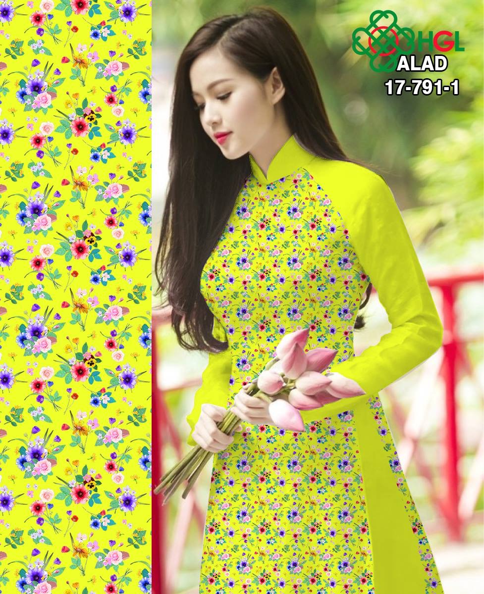 Vải áo dài hoa nhí ALAD 17-791 - Ảnh 13