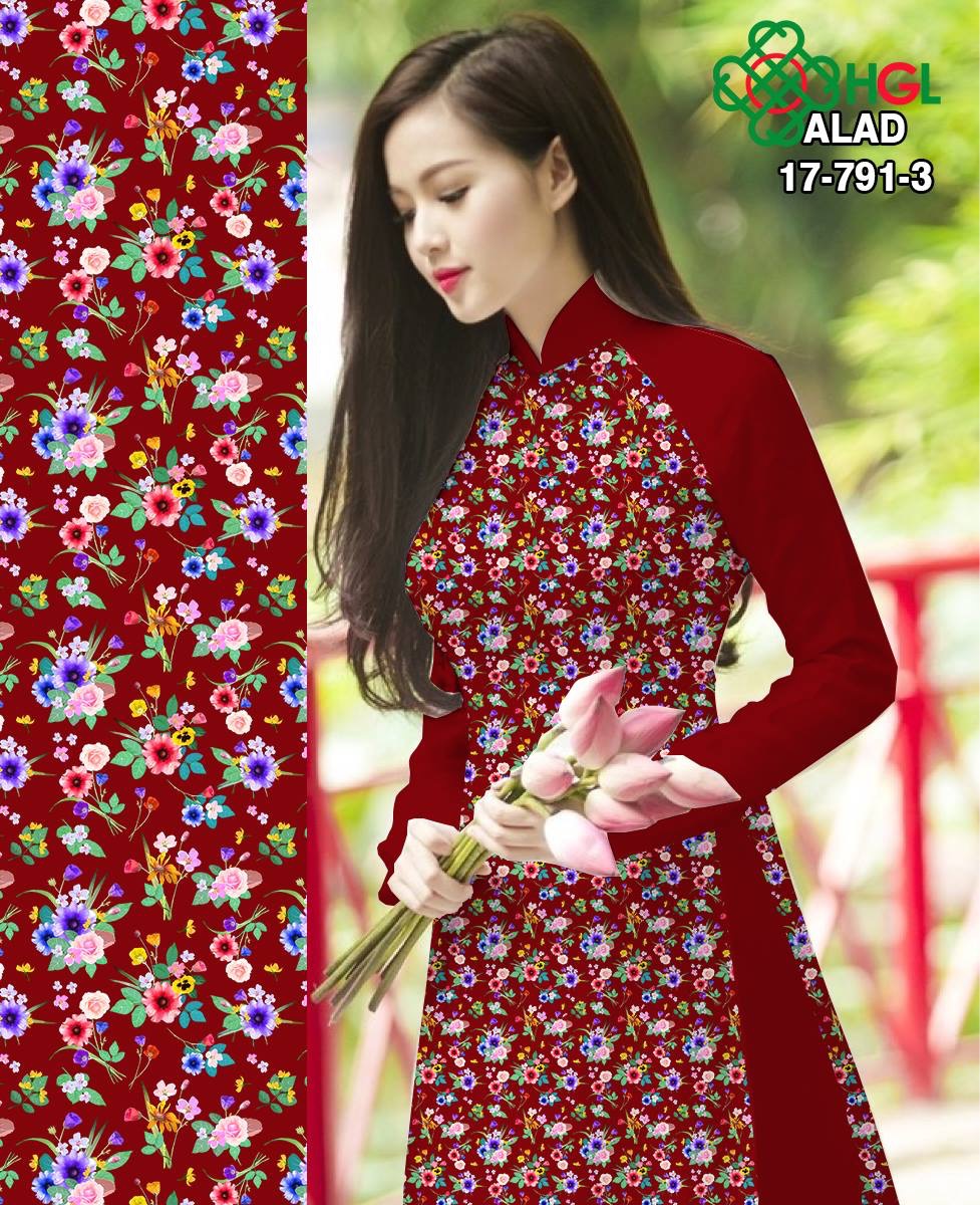 Vải áo dài hoa nhí ALAD 17-791 - Ảnh 12