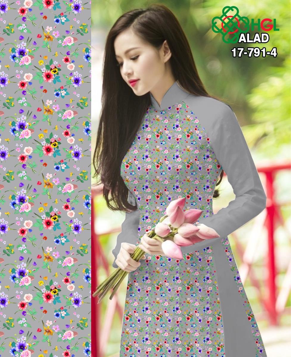 Vải áo dài hoa nhí ALAD 17-791 - Ảnh 11
