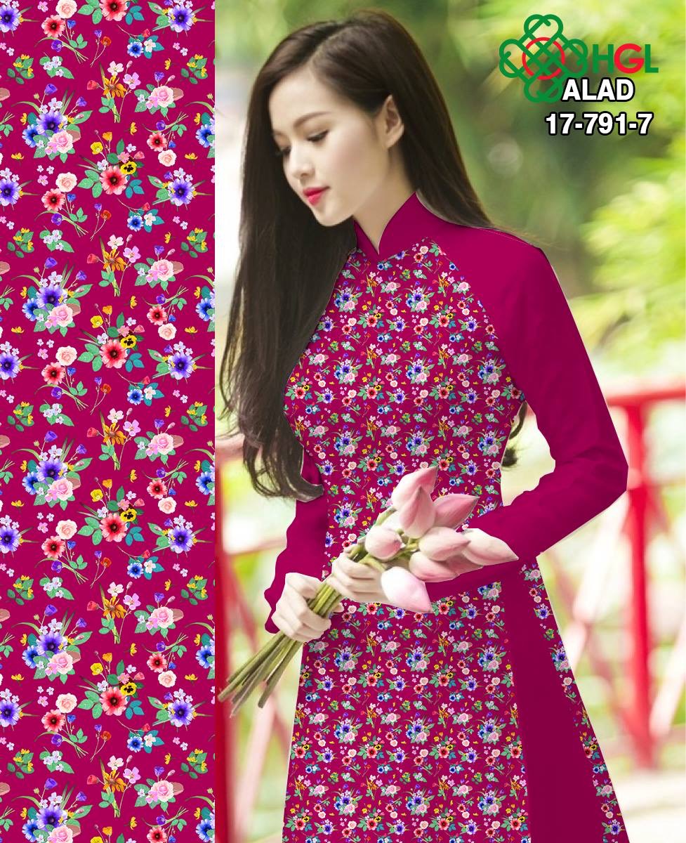 Vải áo dài hoa nhí ALAD 17-791 - Ảnh 9