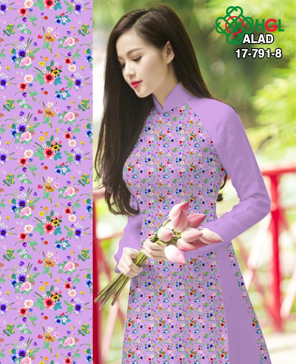 Vải áo dài hoa nhí ALAD 17-791 - Ảnh 8