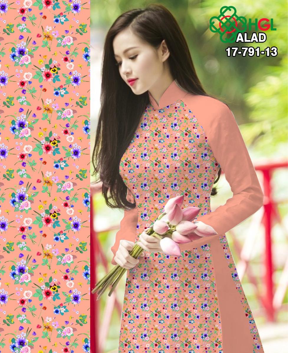 Vải áo dài hoa nhí ALAD 17-791 - Ảnh 6
