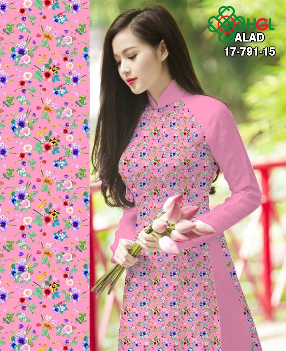 Vải áo dài hoa nhí ALAD 17-791 - Ảnh 4