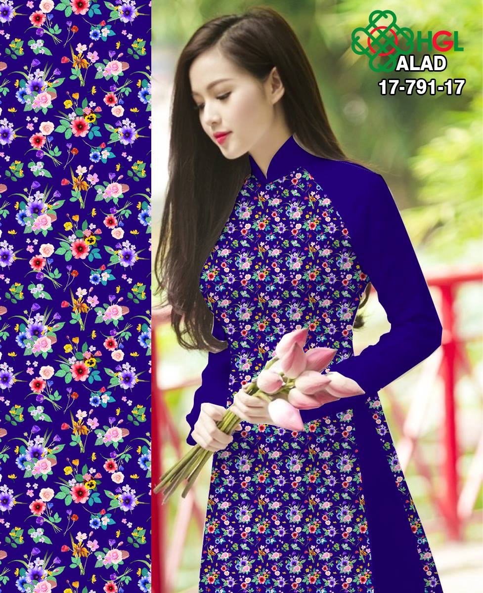 Vải áo dài hoa nhí ALAD 17-791