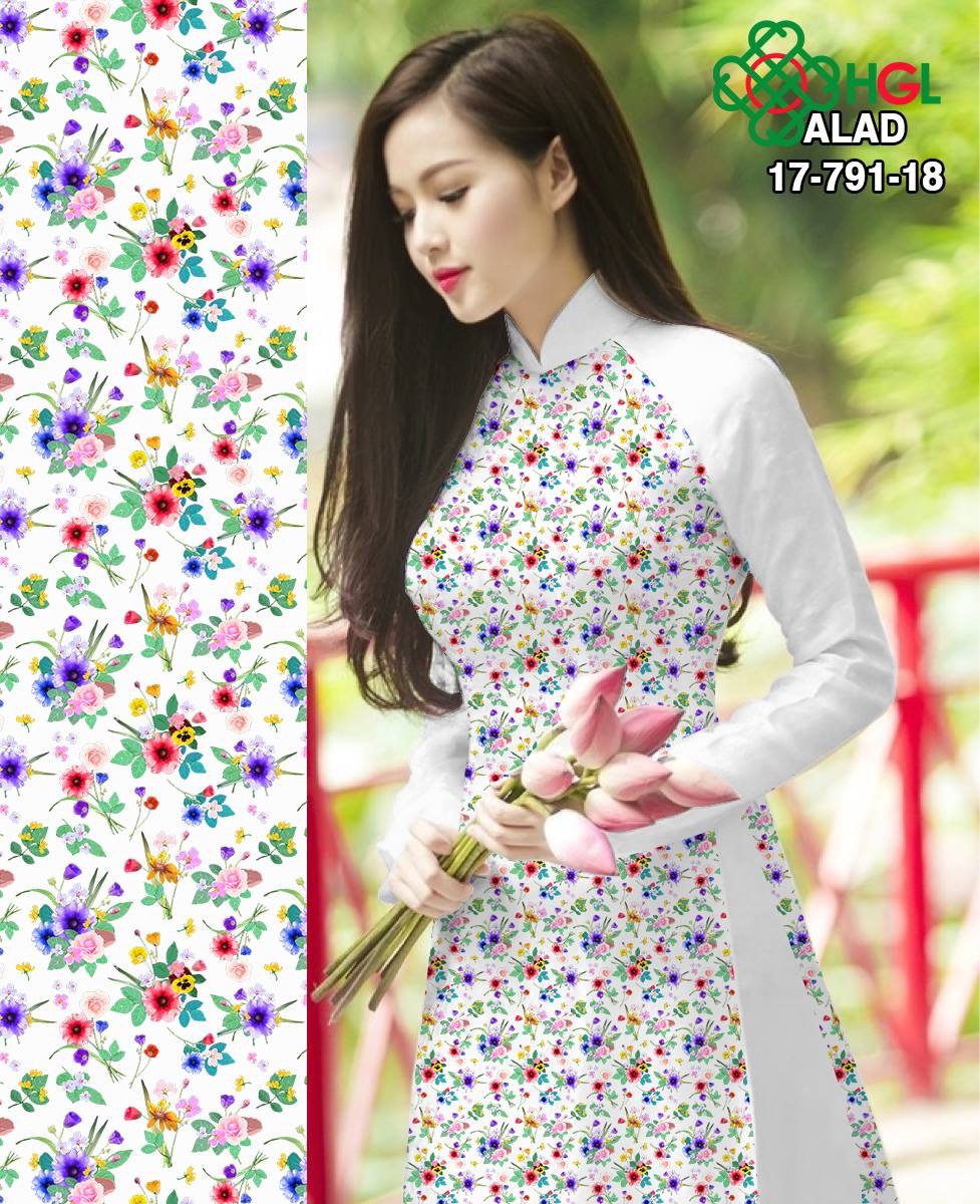 Vải áo dài hoa nhí ALAD 17-791 - Ảnh 2