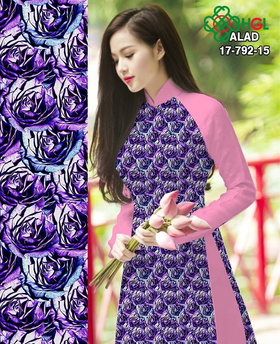Vải áo dài hoa nhí ALAD 17-792 - Ảnh 4