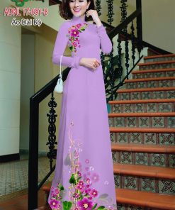 Vải áo dài hoa trên dưới ADNL 17-691