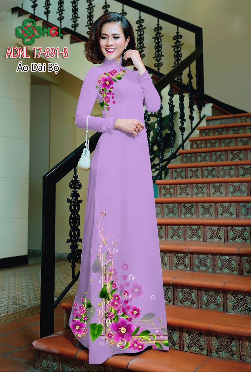 Vải áo dài hoa trên dưới ADNL 17-691