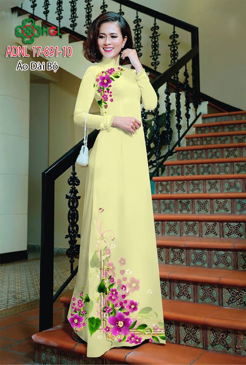 Vải áo dài hoa trên dưới ADNL 17-691 - Ảnh 11
