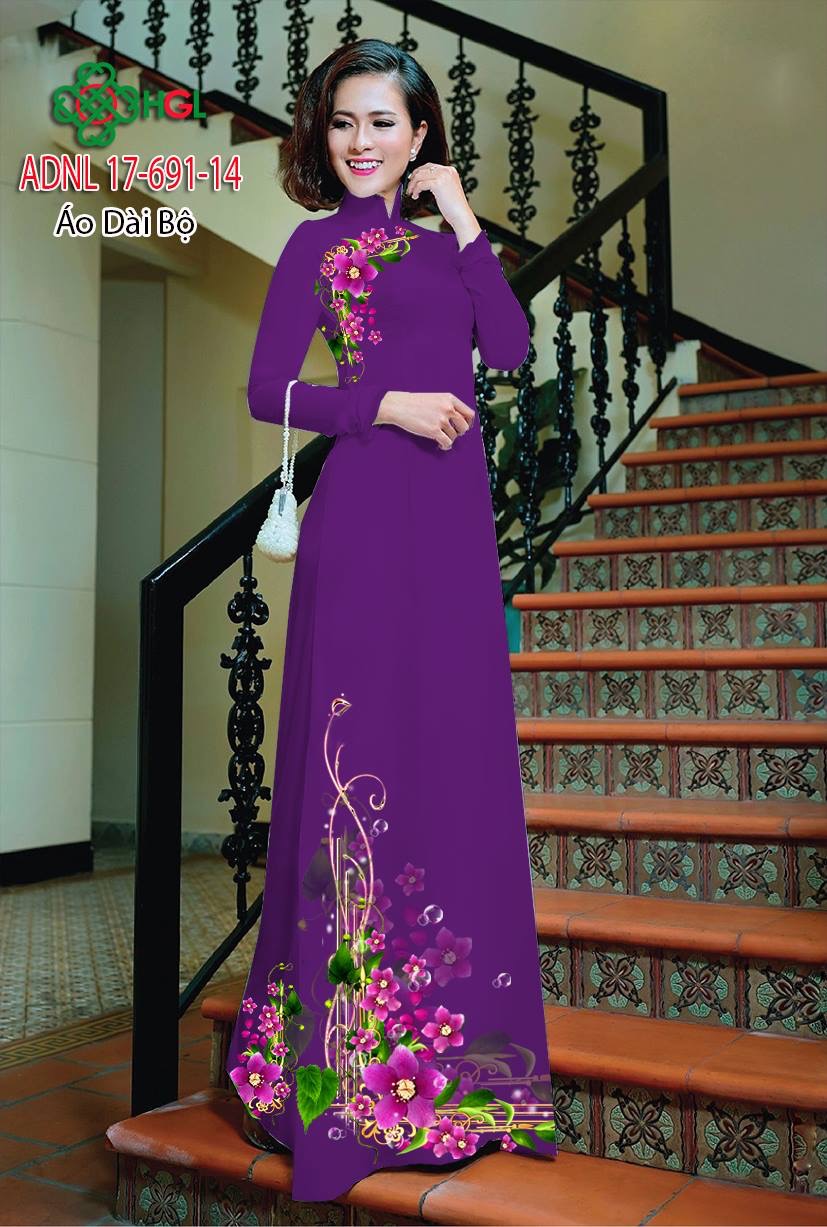 Vải áo dài hoa trên dưới ADNL 17-691 - Ảnh 8