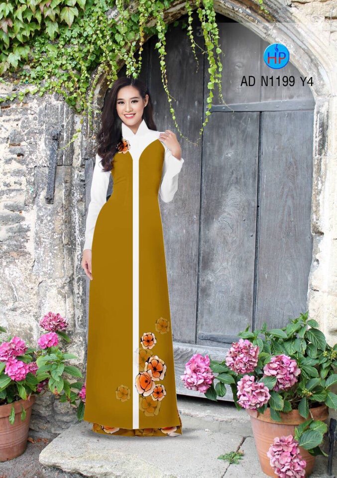 Vải áo dài hoa 3d AD N1199 - Ảnh 16