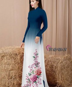 Vải áo dài hoa 3d TVAD-925