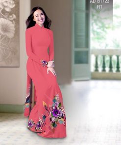 Vải áo dài hoa 3d AD B1722
