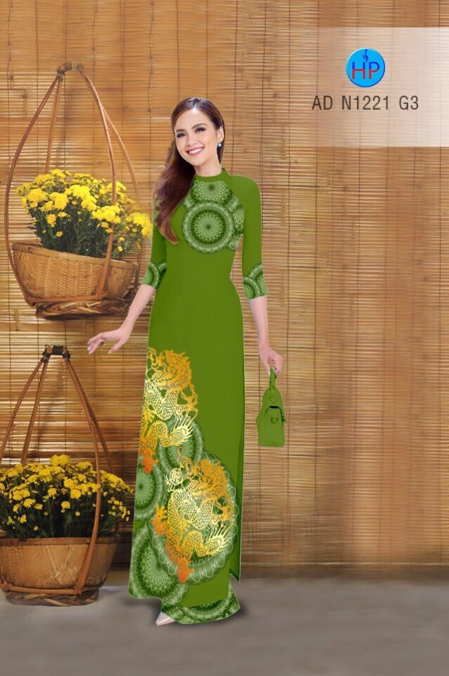 Vải áo dài hoa văn AD N1221 - Ảnh 8