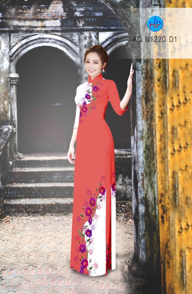 Vải áo dài hoa trên dưới AD N1220 - Ảnh 19