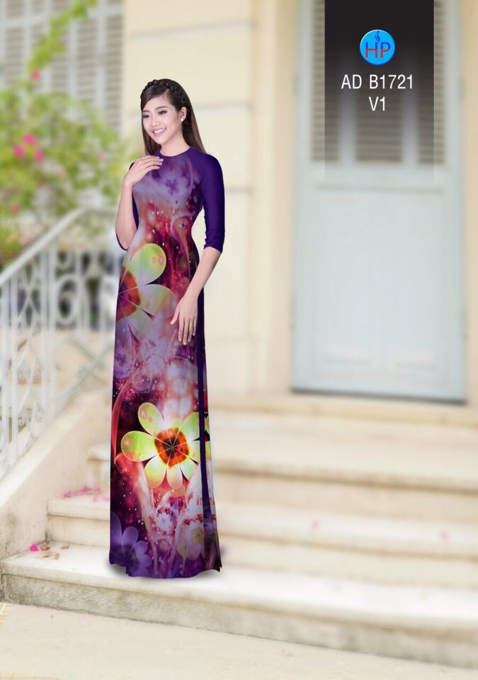 Vải áo dài hoa ảo AD B1721 - Ảnh 16