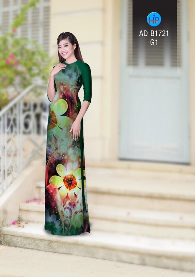 Vải áo dài hoa ảo AD B1721 - Ảnh 12