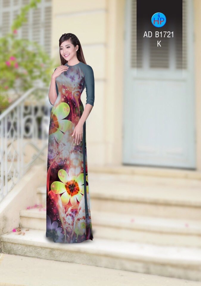 Vải áo dài hoa ảo AD B1721 - Ảnh 11