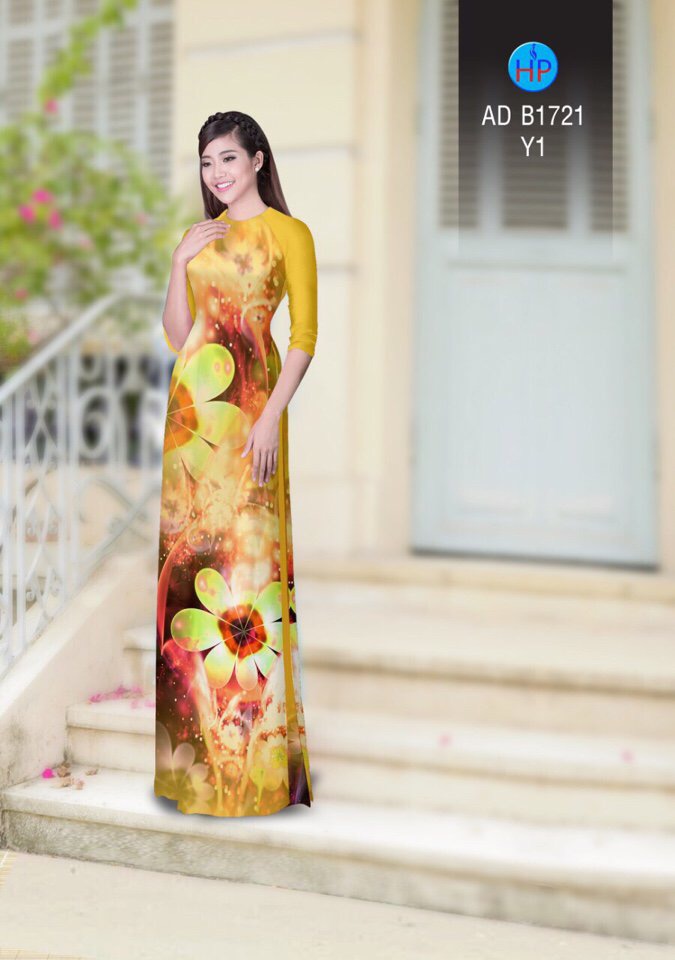 Vải áo dài hoa ảo AD B1721 - Ảnh 10