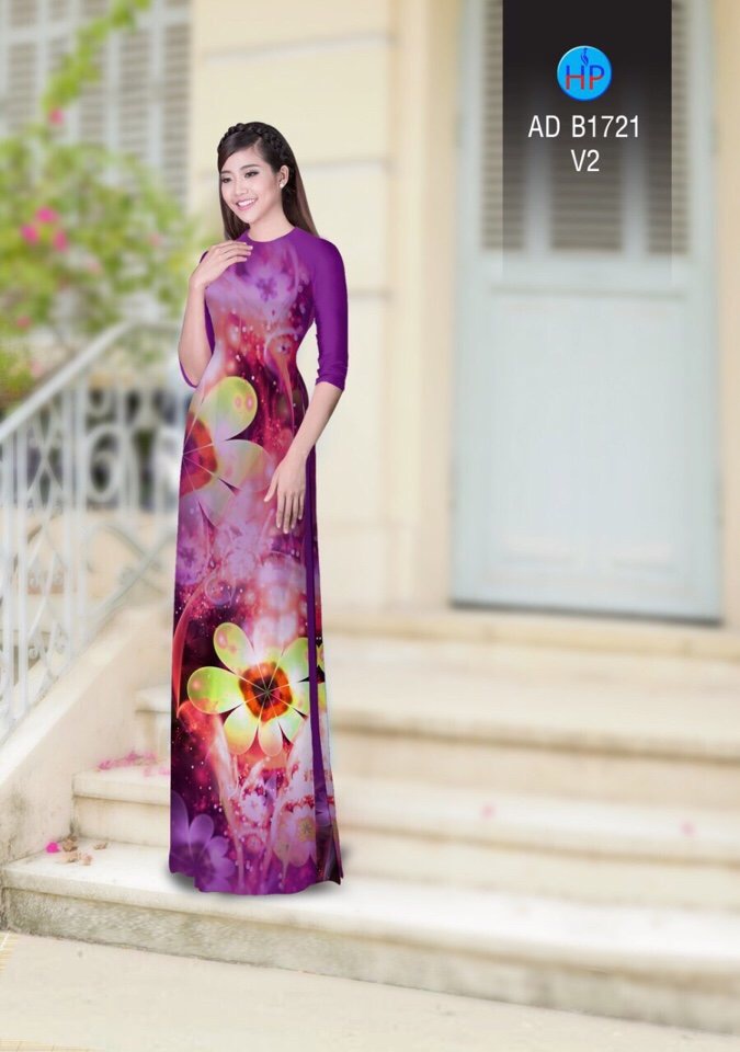 Vải áo dài hoa ảo AD B1721 - Ảnh 9