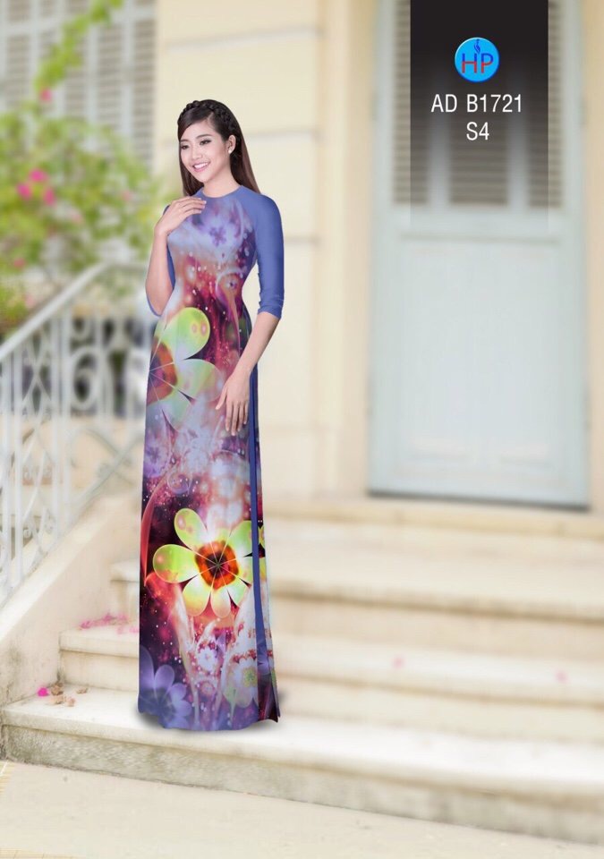 Vải áo dài hoa ảo AD B1721 - Ảnh 7
