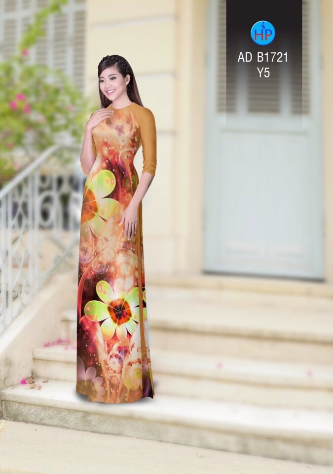 Vải áo dài hoa ảo AD B1721 - Ảnh 5