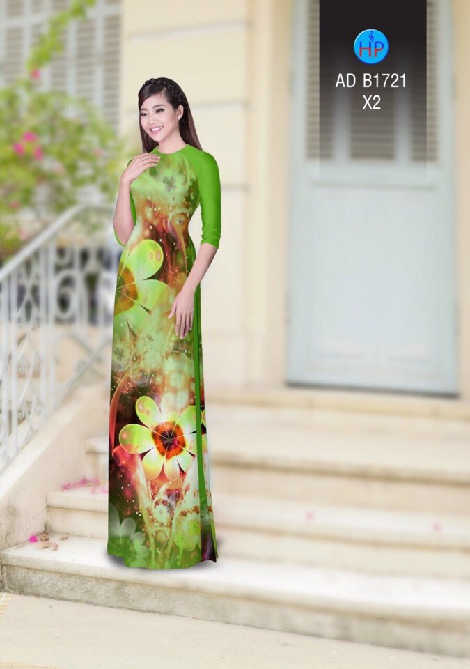 Vải áo dài hoa ảo AD B1721 - Ảnh 4