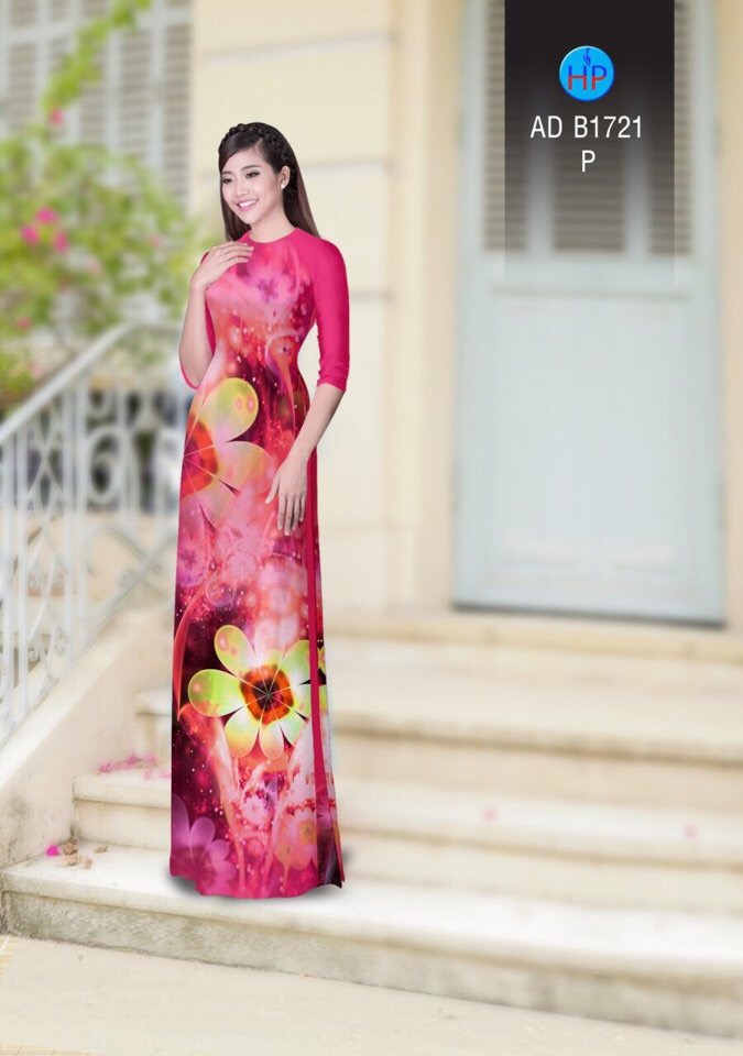 Vải áo dài hoa ảo AD B1721 - Ảnh 3