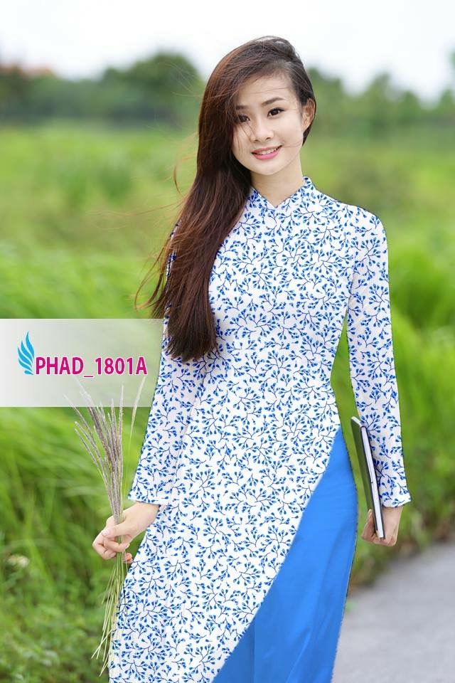 Vải áo dài hoa nhí PHAD-1801 - Ảnh 10